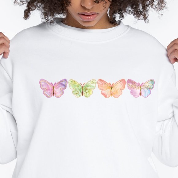 Butterfly HTV Iron on Ready to Press Transfer Sheet Applique-SHIRT NOT INCLUDED - Picture 3 of 6